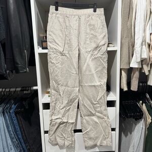 Zara Light Tan Elastic Waist Pants